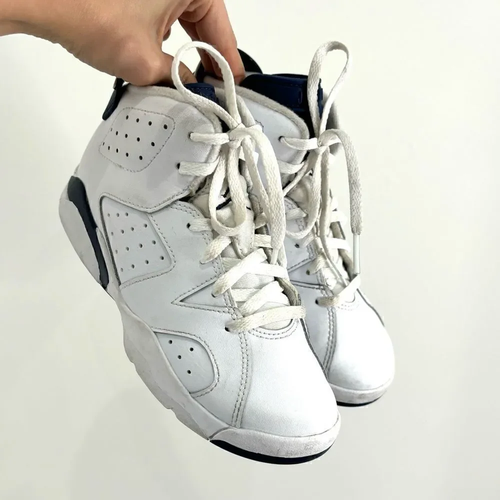 Nike AIR JORDAN 6 MIDNIGHT NAVY PS (PRESCHOOL) 2022 - Picture 7 of 13